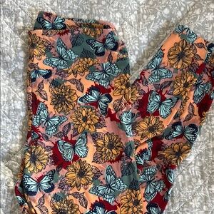 LuLaRoe Floral Butterfly Leggings